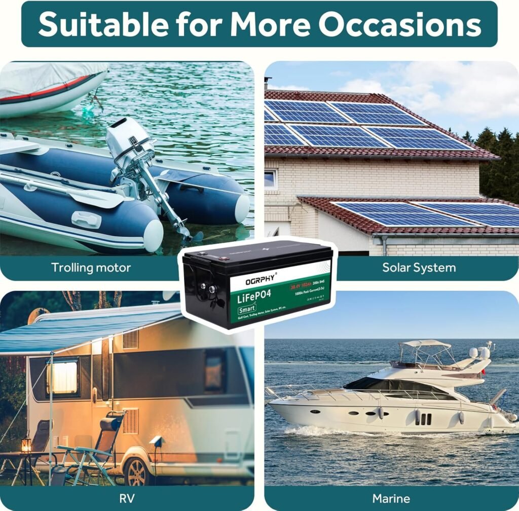 OGRPHY 36V Lithium Golf Cart Battery Conversion Kit, 200A BMS(1000A Peak Current), with Touch Monitor and 12V DC interface, 4000+ Cycles 36V Lithium Battery with Charger Perfect for Golf Carts(102AH) OGRPHY 36V Lithium Golf Cart Battery Conversion Kit, 200A BMS(1000A Peak Current), with Touch Monitor and 12V DC interface, 4000+ Cycles 36V Lithium Battery with Charger Perfect for Golf Carts(102AH)