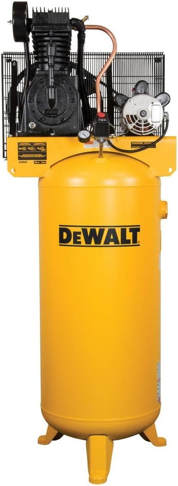 DEWALT Gallon Stationary Vertical Air Compressor, HP, OIL Lube, Volt, dB - Ideal Electric Air Compressor for home, tradesmen and industrial users.