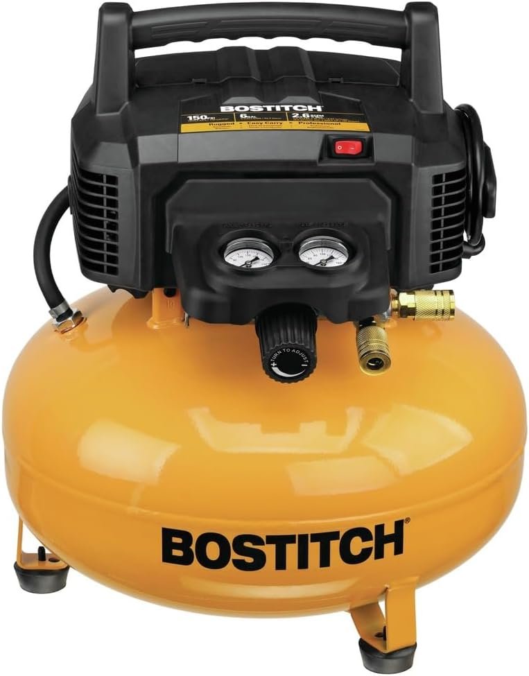 Bostitch Gallon Pancake Air Compressor, PSI, 2.6 SCFM @ PSI
